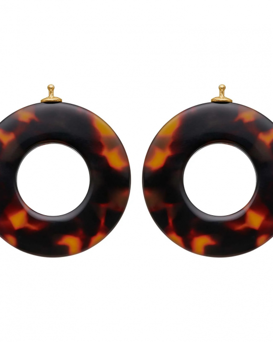 Heide Heinzendorff Zilveren geelvergulde  oorhangers voor oorringen, Acetaat ring Refnr. 22640015986 - 11115883