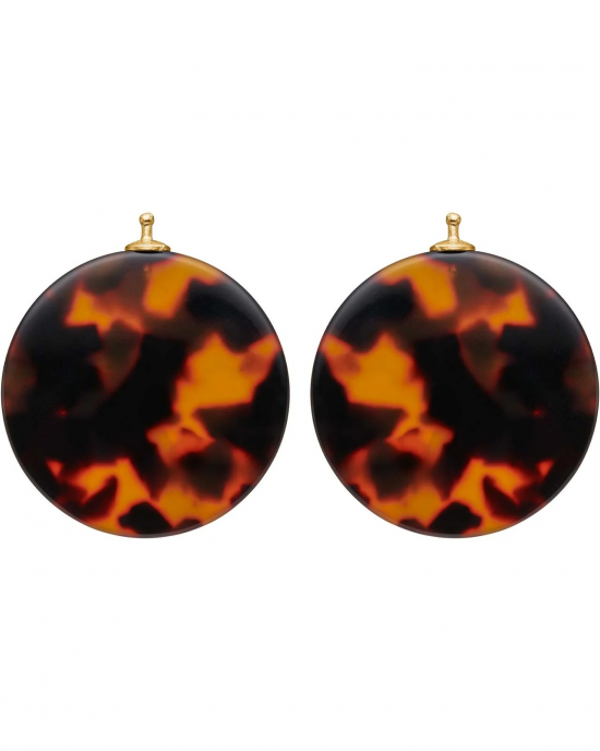 Heide Heinzendorff Zilveren geelvergulde  oorhangers voor oorringen, Acetaat schijf  30 mm Refnr. 22640025986 - 11115885