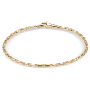 14 krt geelgouden Monzario fantasie-schakel armband, 18,5 cm x 2,2 mm, met draaibare karabijnhaak - 11115931