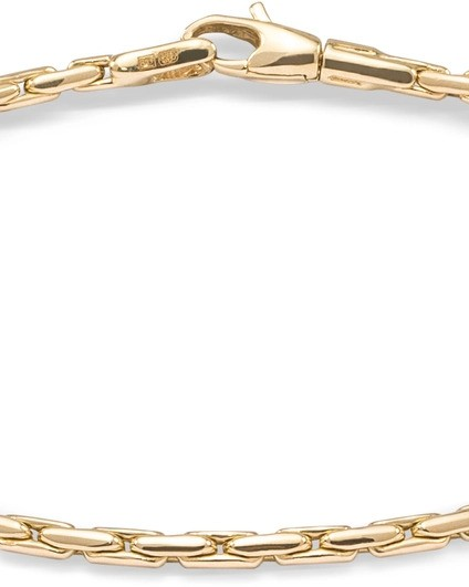 14 krt geelgouden Monzario fantasie-schakel armband, 18,5 cm x 2,2 mm, met draaibare karabijnhaak - 11115931