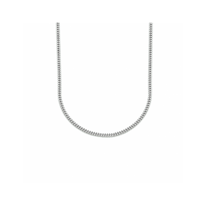 Gerhodineerd 925 zilveren gourmet collier met een schakelbreedte van 2.4mm. Het collier heeft een draaglengte van 60cm en een stevige karabijn sluiting. - 11112501