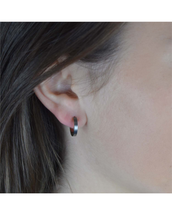 Boccia Titanium 0577-02 Dames Oorringen, zwart gecoat - 11115983