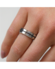 Boccia titanium ring mat/poli model 0101-14 met zwart emaille - 11113610