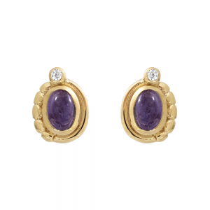 Rabinovich zilver vergulde oorsieraden; purple rain met ioliet. refnr.82405334 - 11115957
