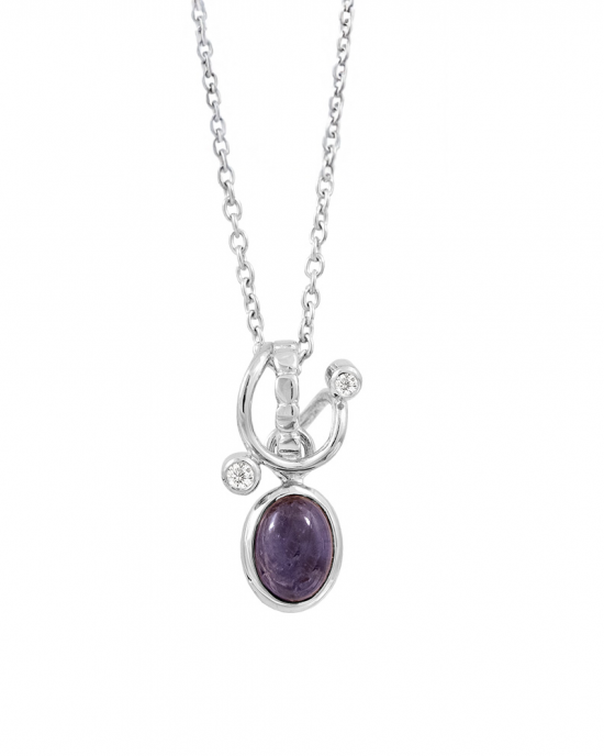Rabinovich zilveren collier; purple rain met ioliet. refnr. 82402034 - 11115959