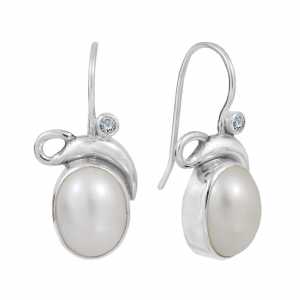 Rabinovich zilveren oorsieraden; Amaze; met cultivéparel, blauwe topaas refnr. 81404065 - 11115962 Rabinovich zilveren oorsieraden; Amaze; met cultivéparel, blauwe topaas refnr. 81404065 - 11115962