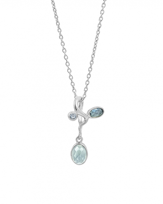 Rabinovich zilveren collier; Blend of blue; met blauwe kwarts en blauwe topaas refnr. 82702051 - 11115964