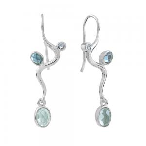 Rabinovich zilveren oorsieraden; Blend of blue; met blauwe kwarts en blauwe topaas refnr.82704051 - 11115967 Rabinovich zilveren oorsieraden; Blend of blue; met blauwe kwarts en blauwe topaas refnr.82704051 - 11115967