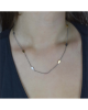 Boccia bicolor Titanium fantasie collier, ankerschakel met 8 x een peervormige grotere tussenschakel, 42 + 5 cm - 11116516