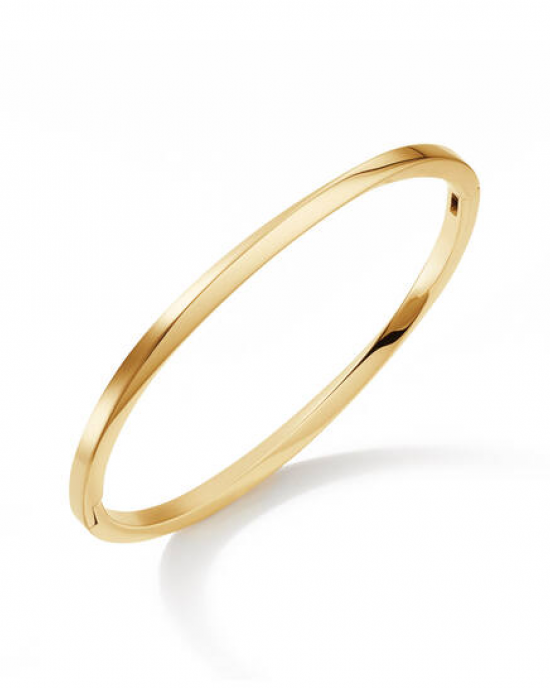 Boccia titanium bangle, geel verguld, rechte band met een twist, model 03011-03 - 11116024