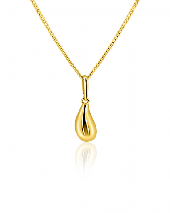 Druppelvormige 14 karaats geelgouden  hanger uit de Zinzi gold collectie met ref nr. zgh558 - 11116047