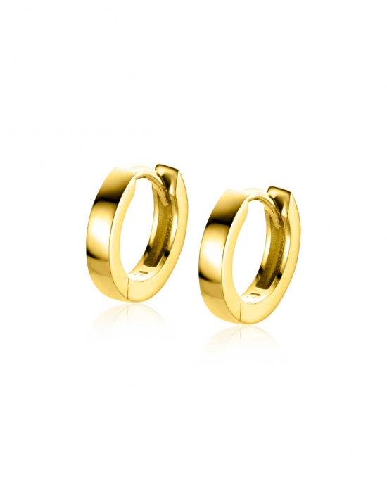 14 karaats gouden Zinzi gold klap oorringen, glad 11 x 2 mm. Refnr. zgo569 - 11116053