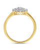 14 krt bicolor gouden ovale entourage ring, met Lab grown diamanten briljant geslepen, totaal 0.48 crt H/SI2 - 11116075
