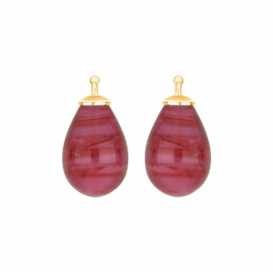 zilver, geel verguld, Heide Heinzendorff creoolhangers, druppelvorm in kleur 28 - 11116236