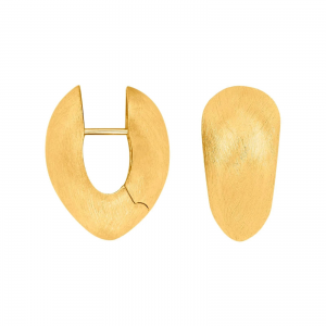 Zilveren geelvergulde Heide Heinzendorff oorringen model Hanna, gesatineerd Model 22210035942 - 11116346