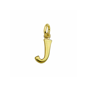 14 krt geelgouden letterhanger : J - 11115712