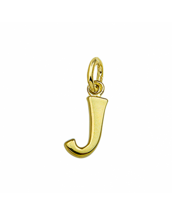 14 krt geelgouden letterhanger : J - 11115712
