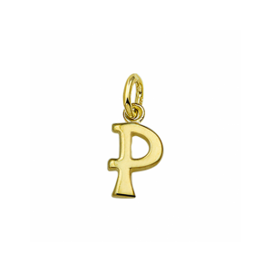 14 krt geelgouden letterhanger : P - 11115713
