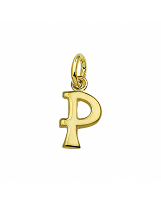 14 krt geelgouden letterhanger : P - 11115713