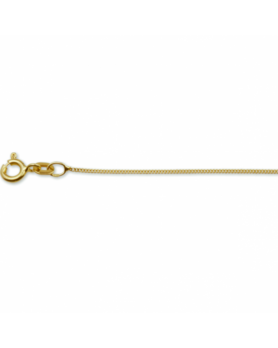 14 krt Geelgouden lengtecollier met gourmette schakel 38 cm De schakelbreedte is 0.8mm, voorzien van een veerring - 11115821