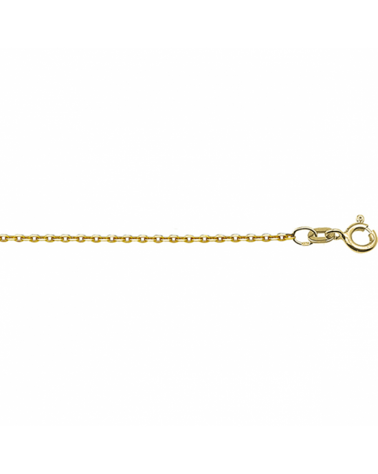 14 krt geelgouden lengtecollier, platte ankerschakel, lengte 41 cm + 4 cm x 1,2 mm - 11111429