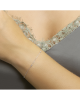 14k Witgouden anker armband uitgevoerd met 4 briljant geslepen schitterende diamanten. De armband heeft een karabijn sluiting en draaglengtes van 16.5 en 18cm. De schakelbreedte is 1.0mm. - 11114457