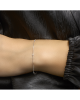 14k Witgouden anker armband uitgevoerd met 4 briljant geslepen schitterende diamanten. De armband heeft een karabijn sluiting en draaglengtes van 16.5 en 18cm. De schakelbreedte is 1.0mm. - 11114457