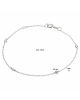 14k Witgouden anker armband uitgevoerd met 4 briljant geslepen schitterende diamanten. De armband heeft een karabijn sluiting en draaglengtes van 16.5 en 18cm. De schakelbreedte is 1.0mm. - 11114457
