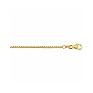 9 krt geel lengtecollier venetiaans 42 cm lengte x 1,3 mm, voorzien van een karabijnhaak - 11116118