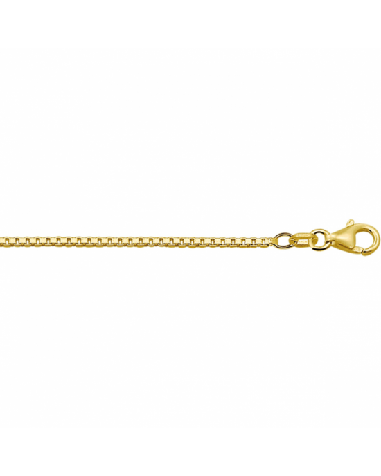 9 krt geel lengtecollier venetiaans 42 cm lengte x 1,3 mm, voorzien van een karabijnhaak - 11116118