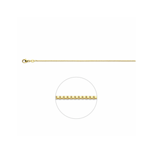 9 krt geel lengtecollier venetiaans 42 cm lengte x 1,3 mm, voorzien van een karabijnhaak - 11116118