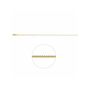 9 krt lengte collier venetiaans 50 cm x 0,9 mm, voorzien van een karabijnhaak - 11116120