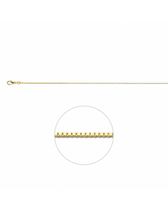 9 krt lengte collier venetiaans 50 cm x 0,9 mm, voorzien van een karabijnhaak - 11116120