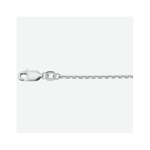 Gerhodineerd zilveren lengtecollier, anker schakel. De schakelbreedte is 1.6mm, voorzien van een karabijnhaak - 11115642