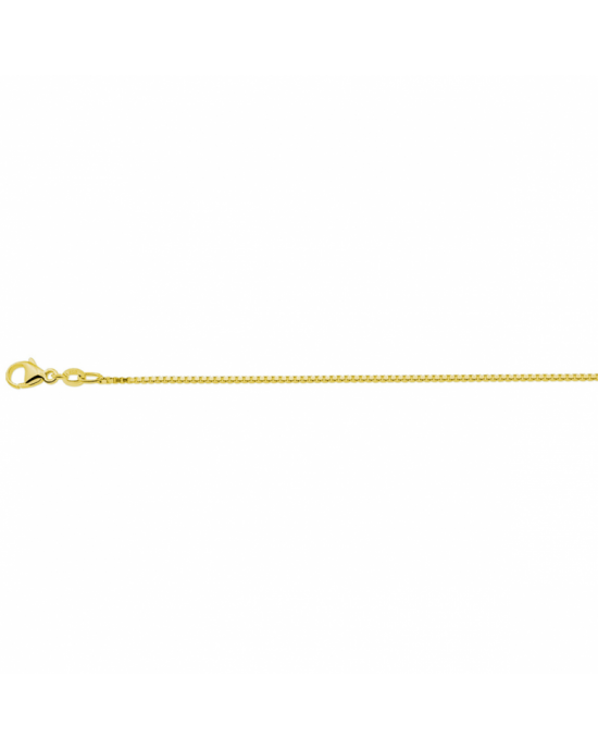 Geelgoud op 925 zilveren venetiaans lengte collier 45 cm met een schakelbreedte van 1.1mm. Het collier heeft een stevige karabijn sluiting. Geen garantie op plating. - 11111852