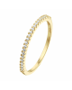 14 krt Geelgouden aanschuifring uitgevoerd met een schitterende zirkonia rij. De ring heeft een breedte van 1.5mm - 11115714