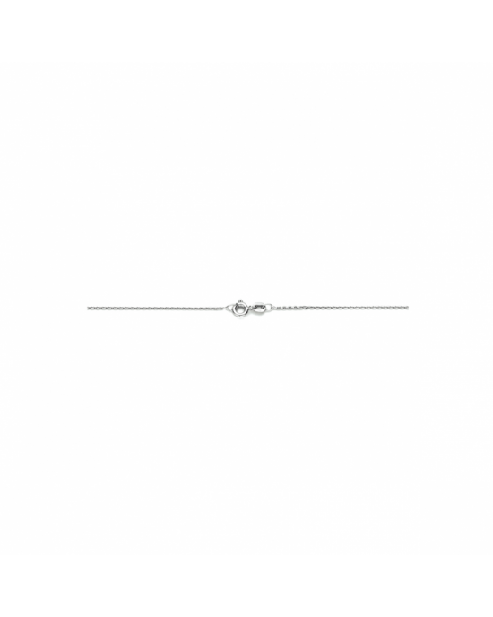 Gerhodineerd 925 zilveren anker collier 42cm met een schakelbreedte van 1.1mm en een gediamanteerde afwerking. Het collier heeft een stevige karabijn sluiting. - 11114364