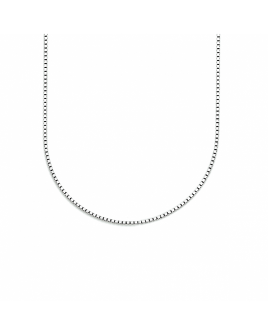 Gerhodineerd 925 zilveren venitiaanseschyakelcollier met een schakelbreedte van 1.4mm en een stevige karabijn sluiting. - 11115840