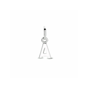 Gerhodineerd 925 zilveren letterhanger : A - 11114766