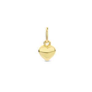 9k Gele hanger uitgevoerd in de vorm van een hartje. - 11116434