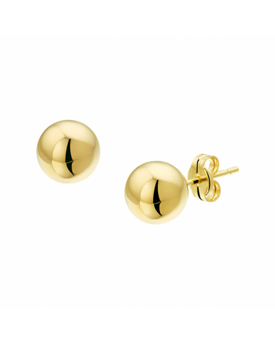 14 krt Geelgouden oorknoppen, te weten bolletjes van ca 7 mm doorsnede - 11116145
