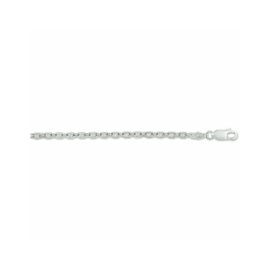 Massief zilveren ankerschakelcollier, De schakelbreedte is 2.8mm. de lengte 50 cm, voorzien van een karabijnhaak - 11112496
