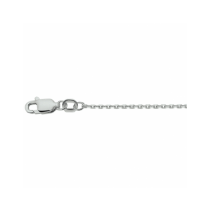 Gerhodineerd zilveren lengtecollier anker schakel. 50 cm x 1.3mm - 11114356