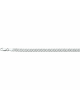 Zilveren collier geslepen gourmette schakel. De schakelbreedte is 4.0mm.De lengte is 45 cm voorzien van een karabijnhaak - 11115831