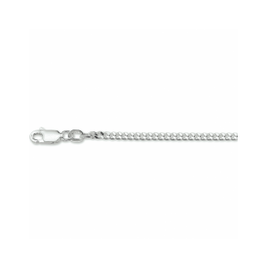 zilveren lengtecollier, gourmette schakel, 4 zijdes geslepen, 90 cm x 2,4 mm breedte - 11116131