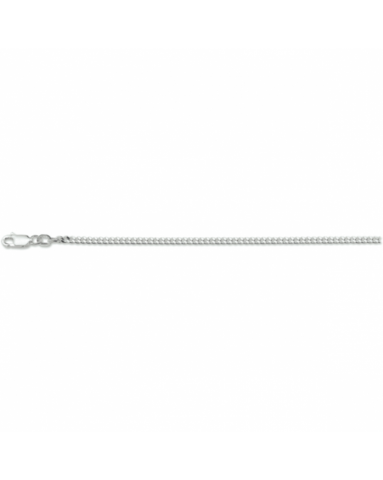 zilveren lengtecollier, gourmette schakel, 4 zijdes geslepen, 90 cm x 2,4 mm breedte - 11116131