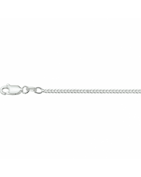 Zilveren lengtecollier, gourmette schakel. lengte is 100 cm,  De schakelbreedte is 2.1mm. - 11116132