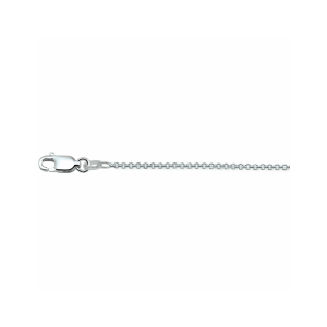 Gerhodineerd zilveren ankerschakel lengte collier met een draaglengte van 41cm en een extensie van 4cm. Uitgevoerd met een karabijn sluiting. De schakelbreedte is 1.2mm. - 11114347