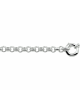 gerhodineerd zilveren collier, jasseronschakel ca 7 mm met groot springslot, lengte 45 cm - 11114914