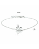 Gerhodineerd zilveren armband met een klavertje 4 in het midden, lengte 17 + 3 cm - 11115477